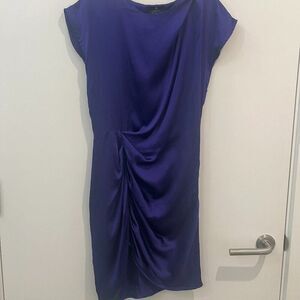 Thakoon Addition Purple Draped Mini Dress Size S — Designer Going Out